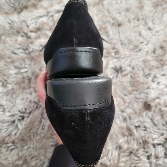 Attilio Giusti Leombruni Vintage Leopard Print Pony Hair Black Suede Size 38 - Picture 5 of 9